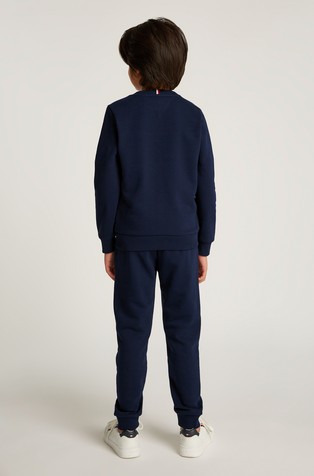 TOMMY HILFIGER Logo Sweatshirt And Joggers Set Dark Blue 2