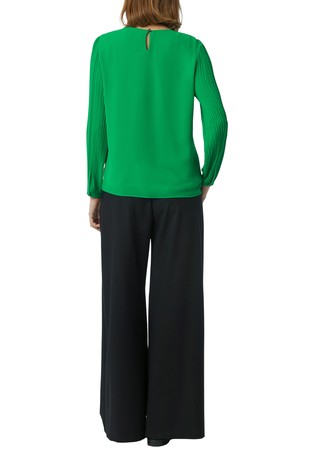 COMMA Plisirana bluza Zelena - Green 2