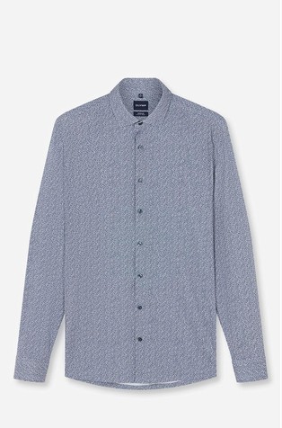 No. Six super slim fit vzorčasta srajca