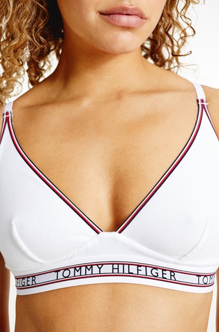TOMMY HILFIGER Nepodložen triangel modrček Bela - White 3
