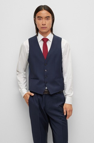 Slim fit telovnik iz volnene mešanice