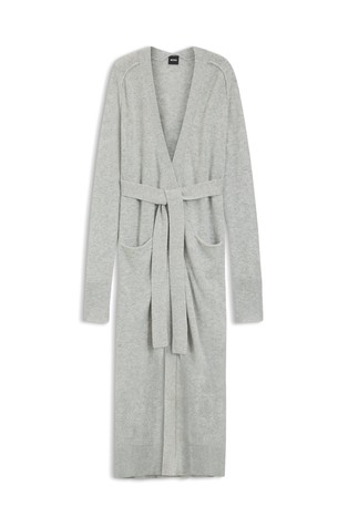 Dolga pletena jopa iz volne in kašmirja