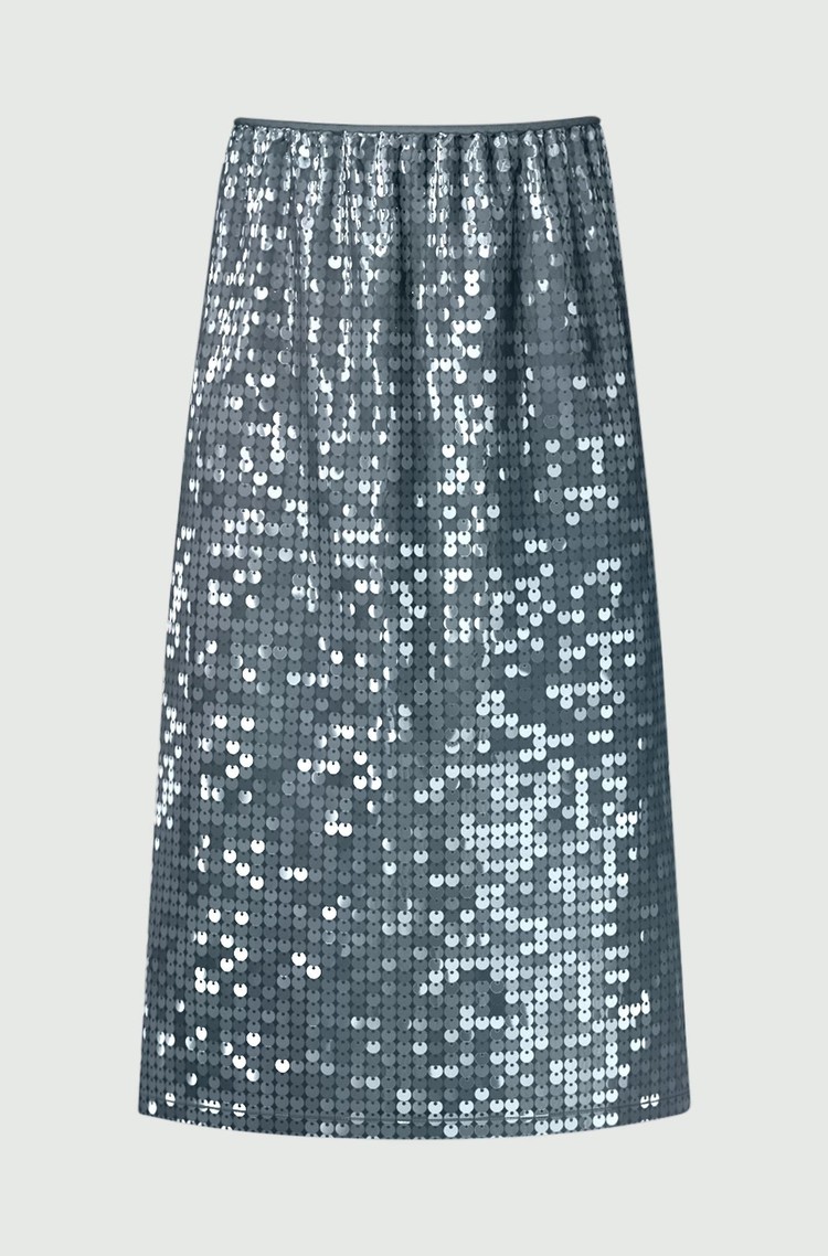 MARELLA Sequinned skirt Silver 