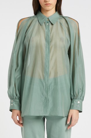 Monochrome srajca iz bombaža in svile