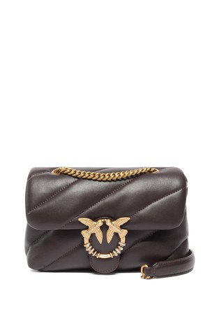 Mini Love Bag Puff crossbody bag in quilted leather with jewel buckle