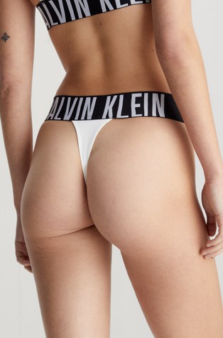 CALVIN KLEIN High Leg Thong - Intense Power White 2