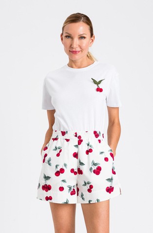 Bombažna majica z dekorativnim elementom