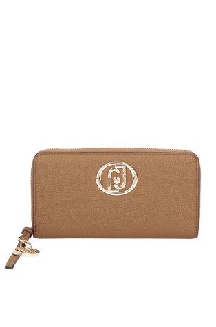 Faux-leather wallet with logo detail