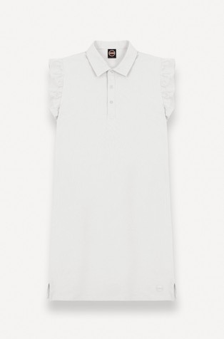 Piqué sleeveless polo-dress