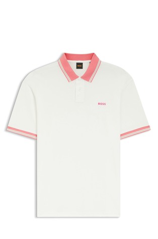 Cotton-jersey short-sleeved polo shirt