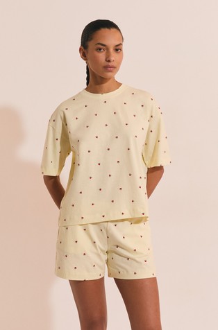 Frutty bombažna pižama s kratkimi rokavi