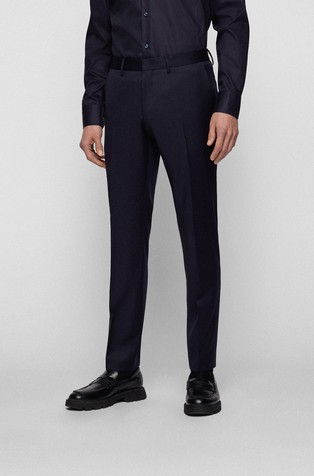 Extra slim fit klasične hlače iz deviške volne