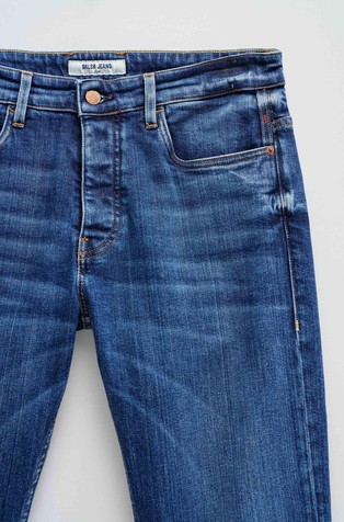 SALSA JEANS Slim fit jeans hlače s spranim videzom Modra - Blue 6