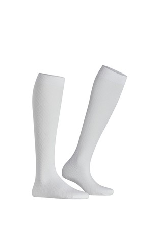 FALKE Tessellating 25 DEN Women Knee-high Socks White 2