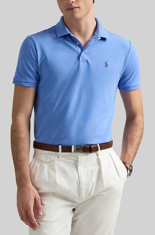 Custom slim fit raztegljiva polo majica z mrežasto strukturo
