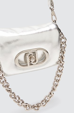 LIU JO Foil-effect LaPuffy bag Silver 4