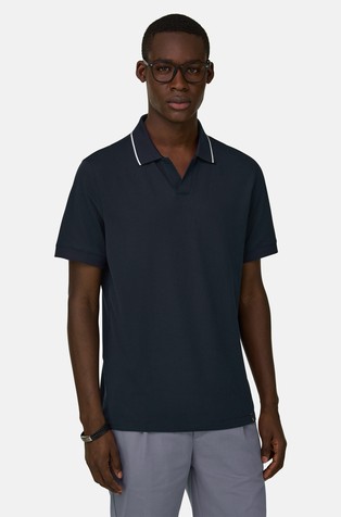 Polo shirt in high-performance S-Cafè®piqué fabric