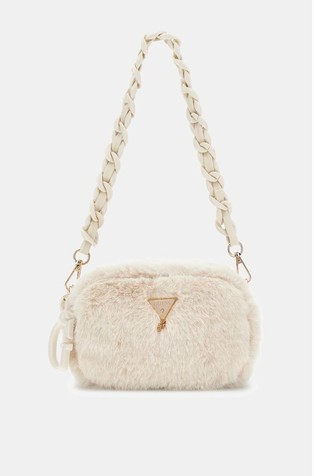 Faux fur camera bag
