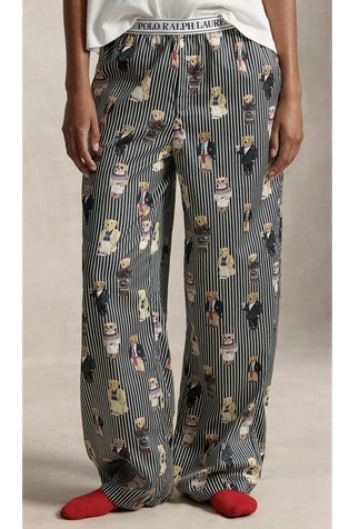 Polo Bear črtast spodnji del pižame