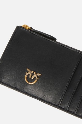 PINKO Card holder in leather Black 3