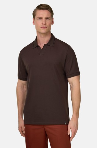 Polo shirt in high-performance S-Cafè®piqué fabric