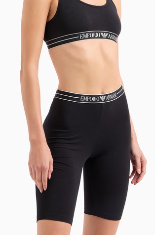 ASV organic-cotton biker shorts with logo waistband