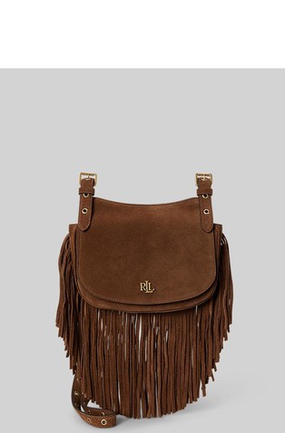 Marcy Fringe-trim Suede Crossbody Bag