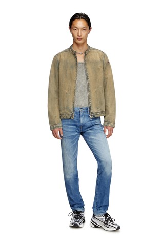 DIESEL Slim fit jeans hlače - 2019 D-Strukt 09L19 Modra - Medium Blue 3