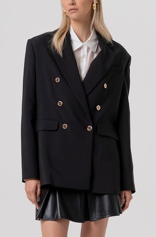 Relaxed fit daljši suknjič z dvorednim zapenjanjem