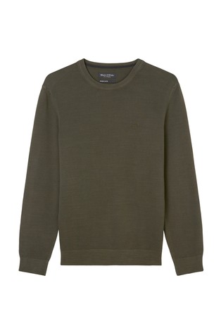 MARC O'POLO Regular fit pleten pulover iz organskega bombaža Zelena - Neverland Iron 4