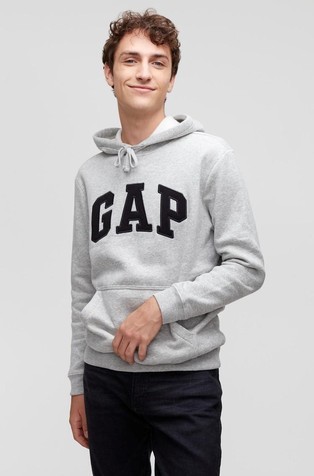 Gap logo moški pulover s kapuco