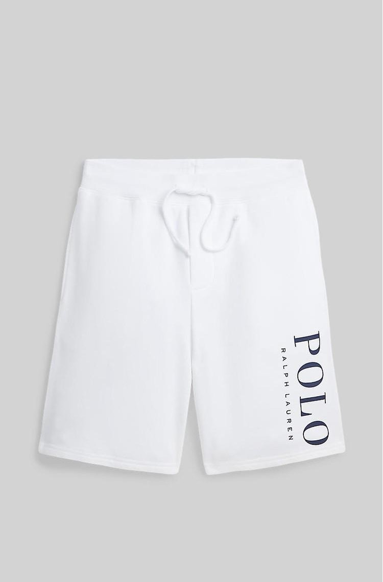 RALPH LAUREN Logo Spa kratke hlače s frotirano notranjostjo Bela - White 