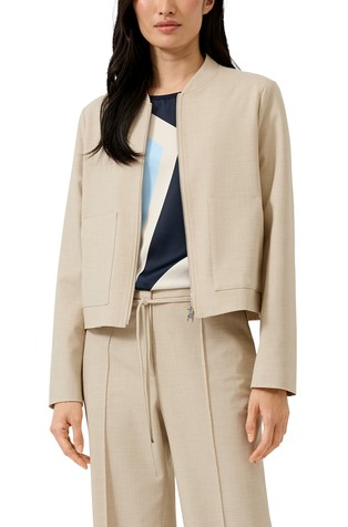 Indoor jacket with patch pockets