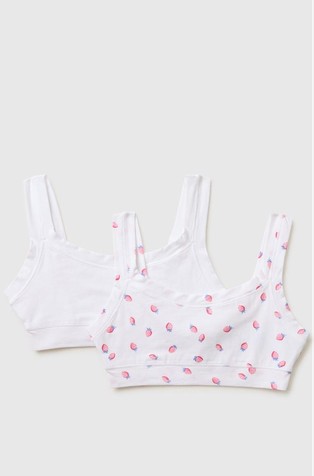 Paket 2 modrčkov iz organskega bombaža