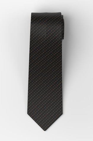 Patterned silk tie