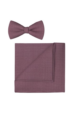 Bow tie and pocket square set