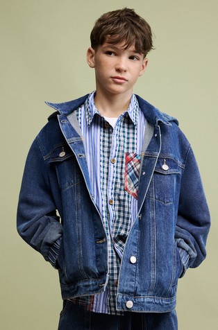 Denim jakna s kapuco