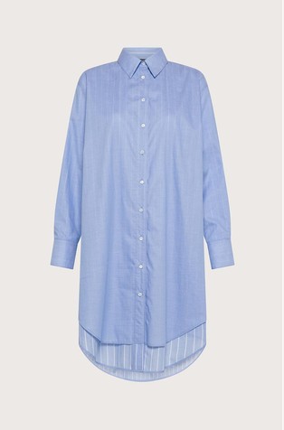 Obojestranska bombažna srajčna obleka