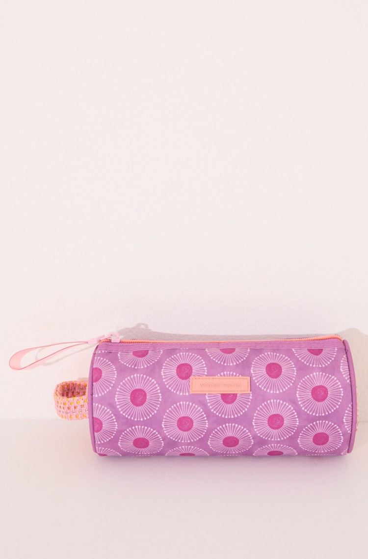 WOMEN'SECRET Small vanity case bag with raffia insert Purple / Multi 