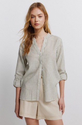 Linen blend shirt