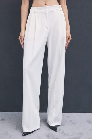 Fluid gabardine trousers