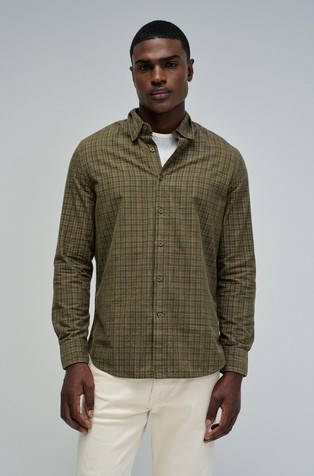 Checked corduroy shirt