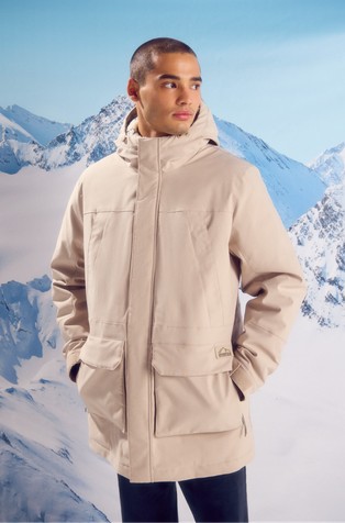 Water-resistant technical padded parka