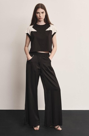 Palazzo pants in satin