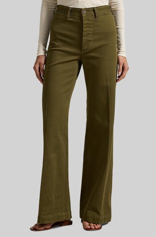 Široke hlače iz raztegljivega bombaža