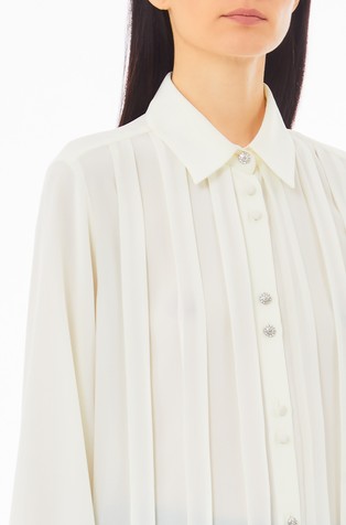 LIU JO Shirt with pleated front White 3
