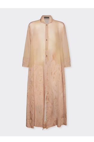 Plašč iz prosojne organze s potiskom