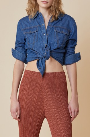 Cotton denim shirt
