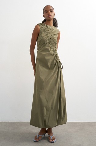 TSBELLA balloon maxi sleeveless dress