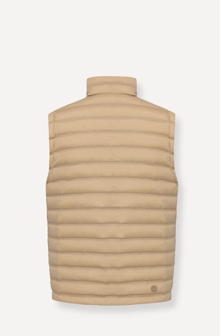COLMAR Brezrokavnik polnjen s puhom z brezšivnim prešitjem Bež - Beige 2